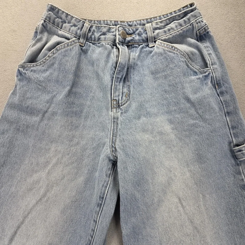 Cider Jeans Womens L Blue High Rise Wide‎ Leg Baggy Y2K Carpenter Fits 27x28